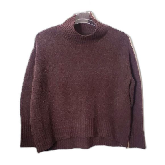 CYNTHIA ROWLEY Brown Turtleneck Wool Blend Sweater Womens Size Large - Picture 5 of 5